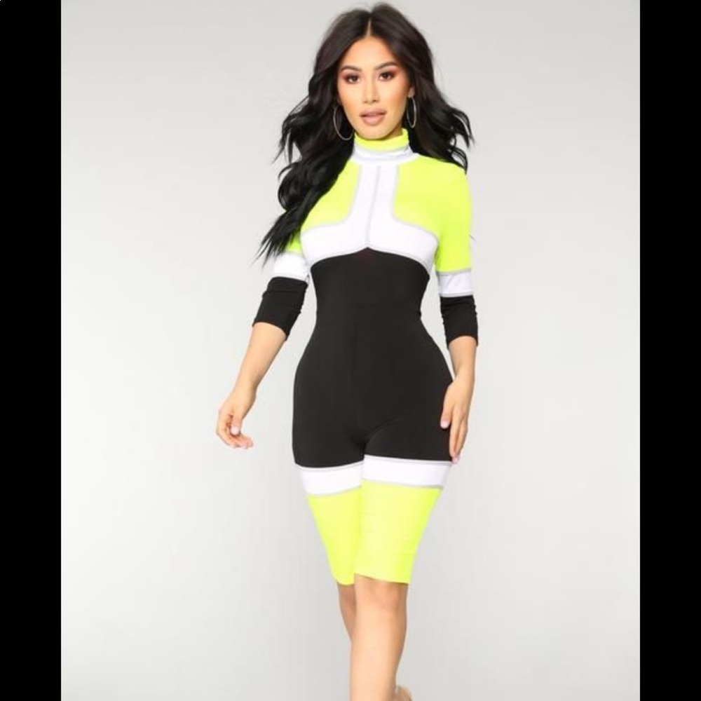 Fashion Nova Neon jumpsuit romper